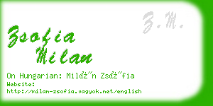 zsofia milan business card